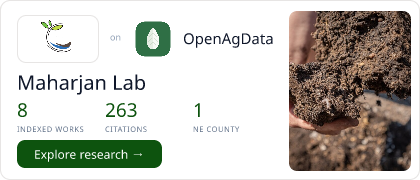 Maharjan Lab Hub Card — research featured on OpenAgData