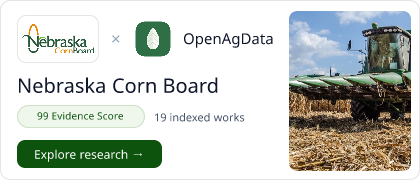 Nebraska Corn Board Hub Card — evidence partnership with OpenAgData