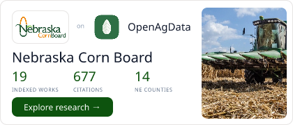 Nebraska Corn Board Hub Card — research featured on OpenAgData