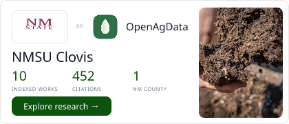 NMSU Clovis Hub Card — research featured on OpenAgData